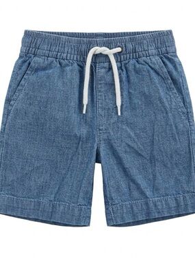 GAP Chambray Drawstring Shorts in Blue with White Drawcord